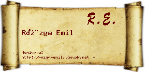 Rázga Emil névjegykártya